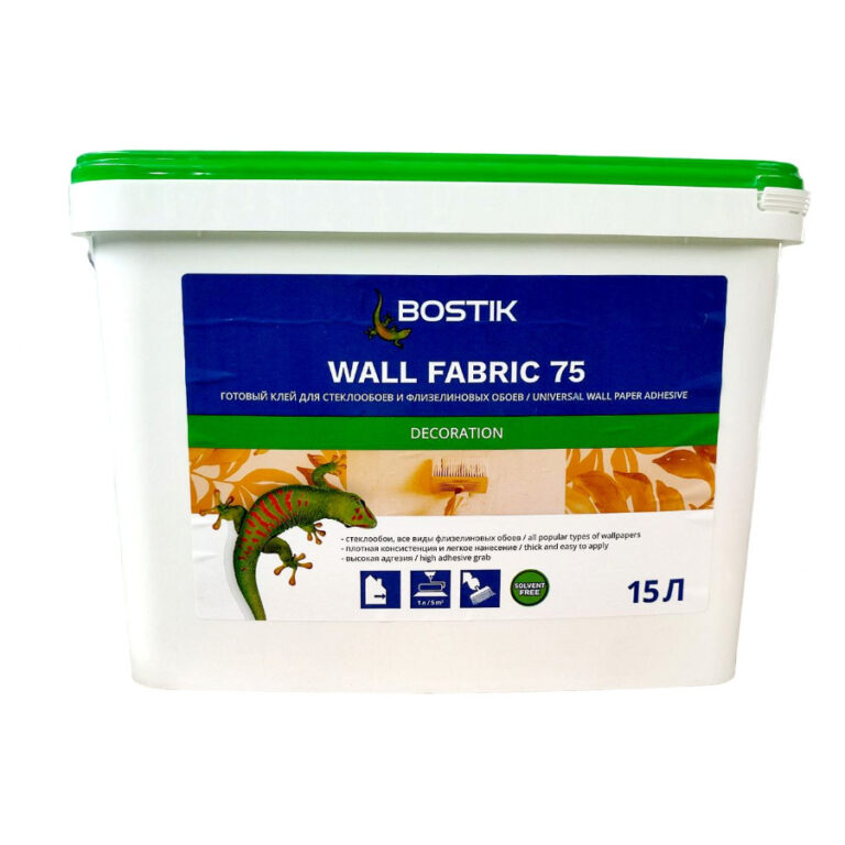 Клей Bostik Wall Fabric 75 готовый универсальный для обоев 15 л