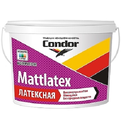 Краска латексная для стен и потолков Condor Mattlatex 15 кг