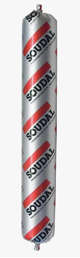 Клей герметик полиур. Soudal Soudaflex 40FC серый 600 мл (колбаса)